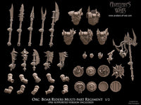 3D Printed Orc Boar Rider Regiment by Avatars of War