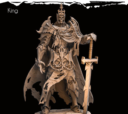 3d Printed Skeletal King by Monolith Arts
