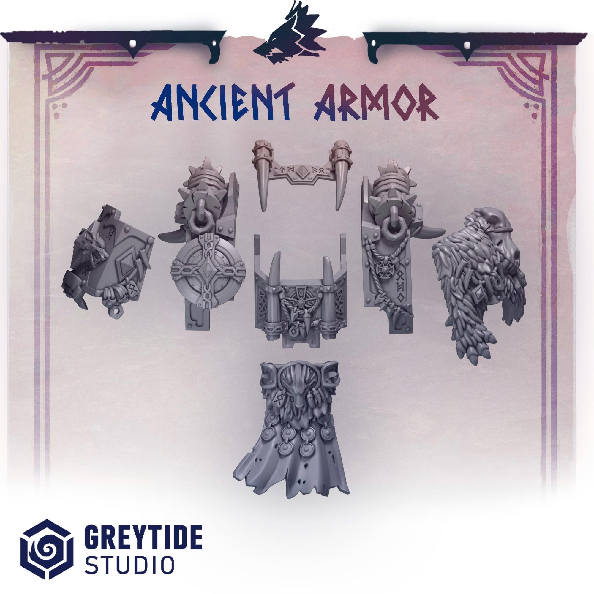 3d Printed Pack Hunter Ancient Armor Upgrade Kit by Greytide Studio