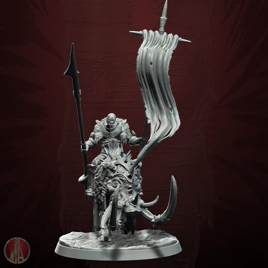 3D printed Orc Dire Boar Rider by Monolith Arts