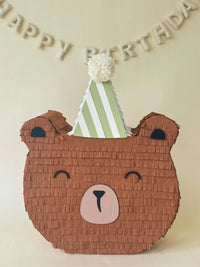 🐻 Birthday Bear Piñata – Handmade Party Decoration for Kids, Candy Holder - BIG FRENCHIES