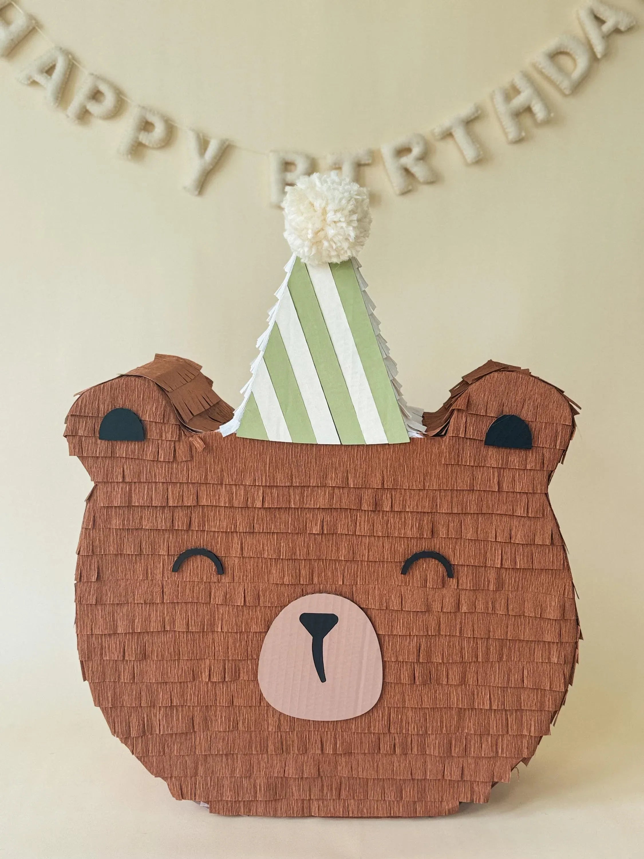 🐻 Birthday Bear Piñata – Handmade Party Decoration for Kids, Candy Holder - BIG FRENCHIES