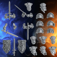 3d Printed Knights of the Circle Squad x5 by DakkaDakka Miniatures