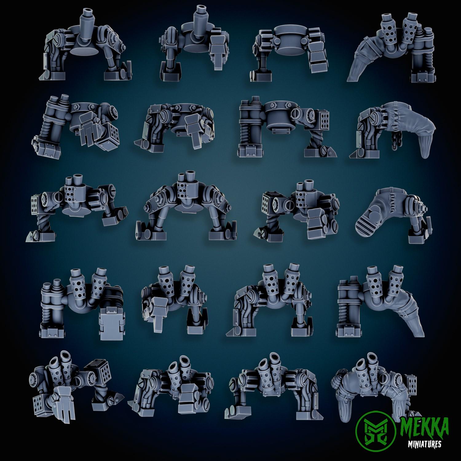 3d Printed Cybork Legs by Mekka Miniatures