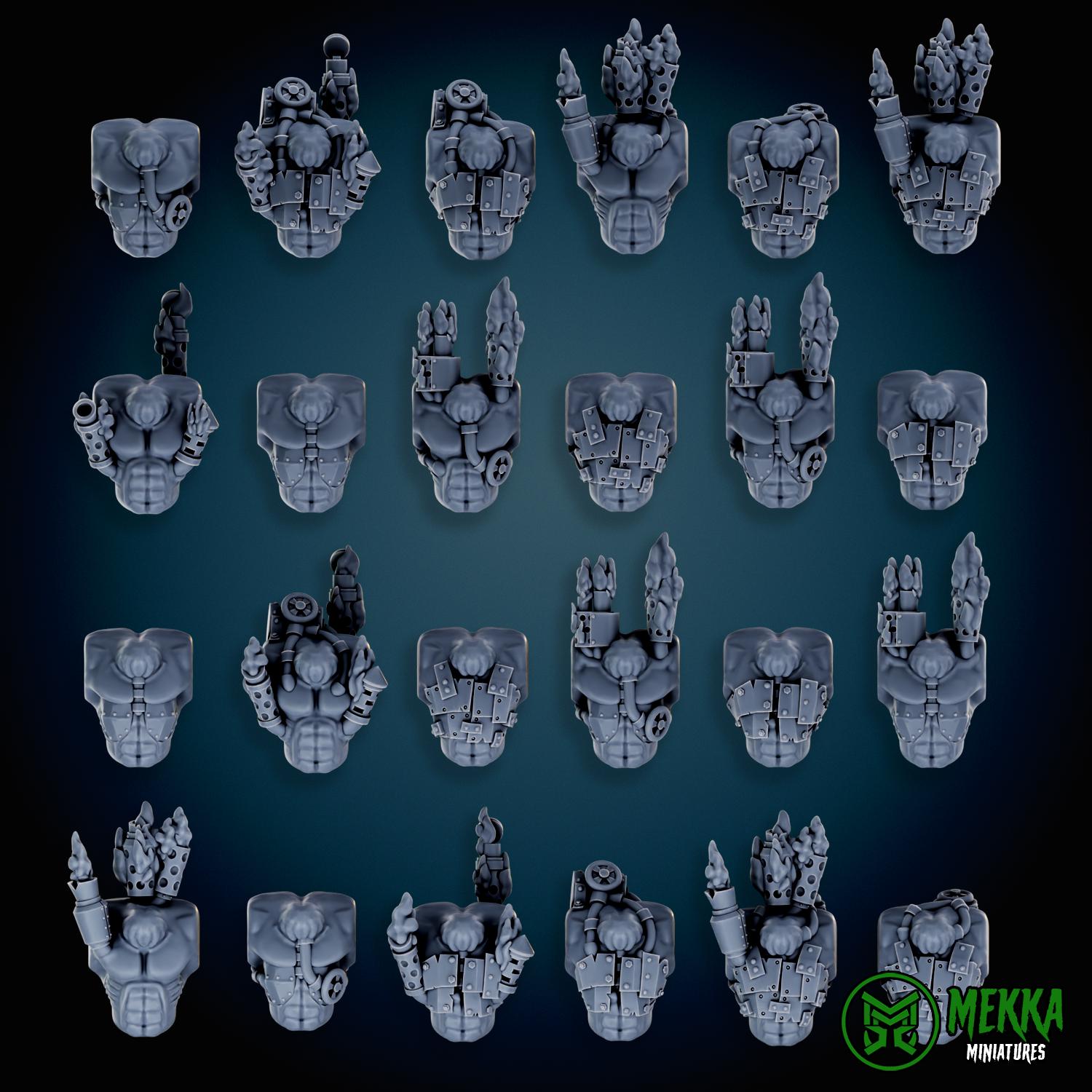 3d Printed Cybork Bodies by Mekka Miniatures