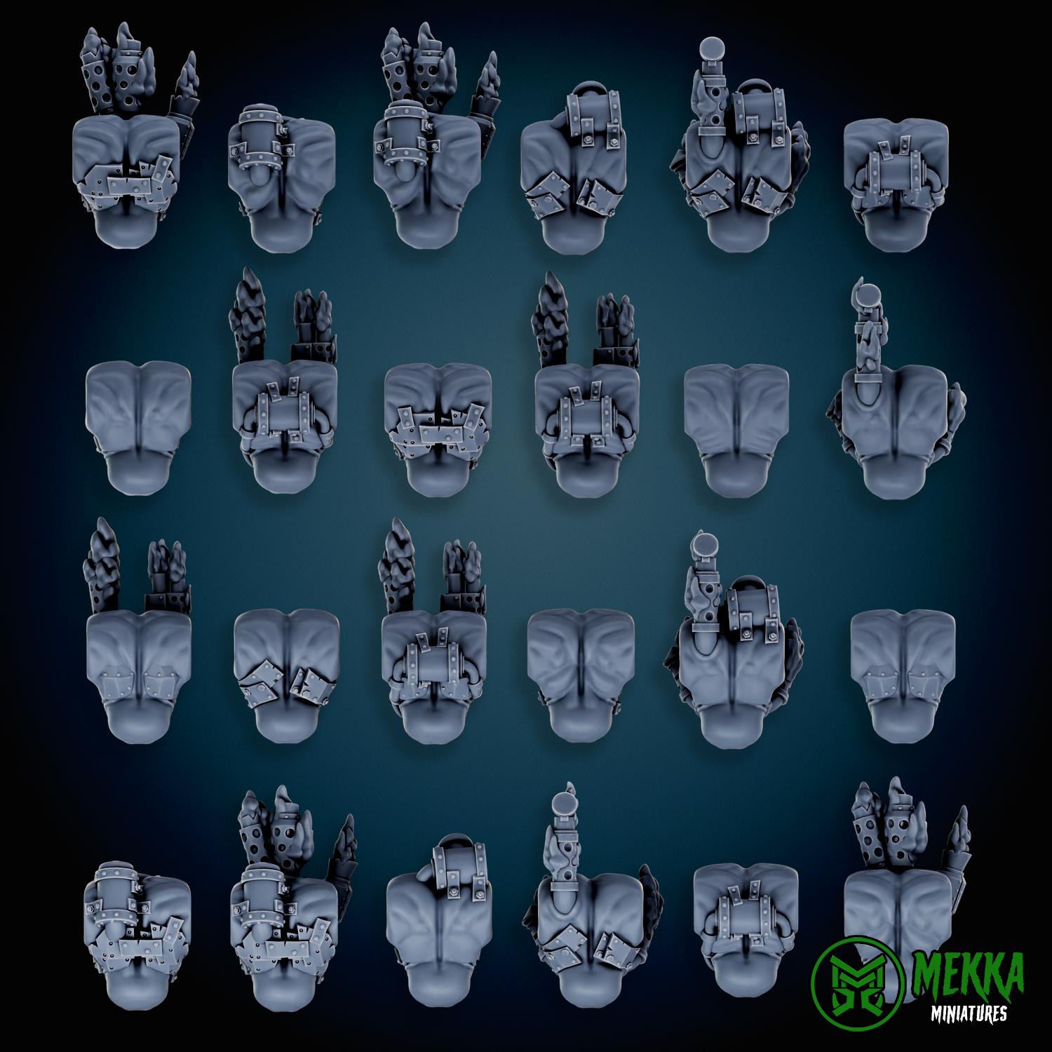 3d Printed Cybork Bodies by Mekka Miniatures