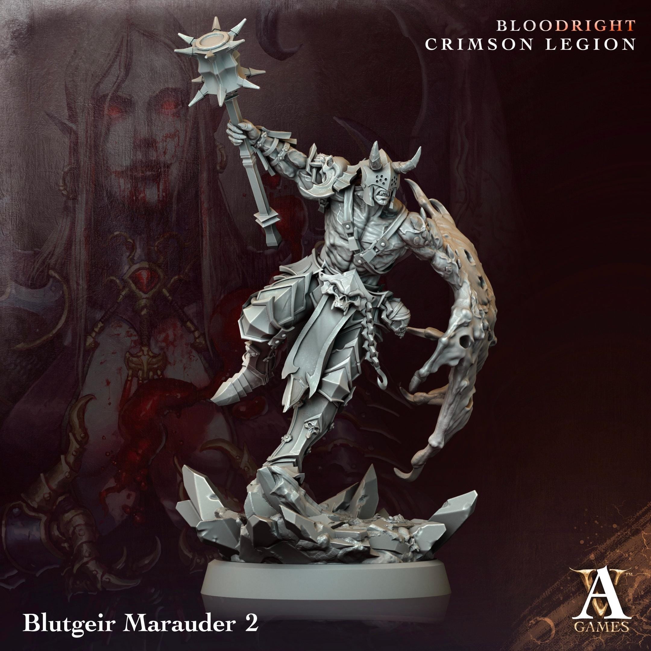 3D Printed Blutgeir Marauders by Archvillain Games