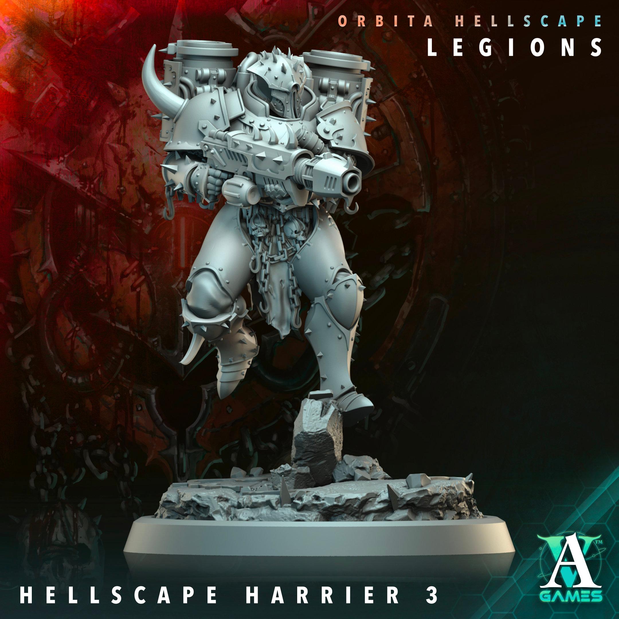 3D Printed Hellscape Harrier by Archvillain Games