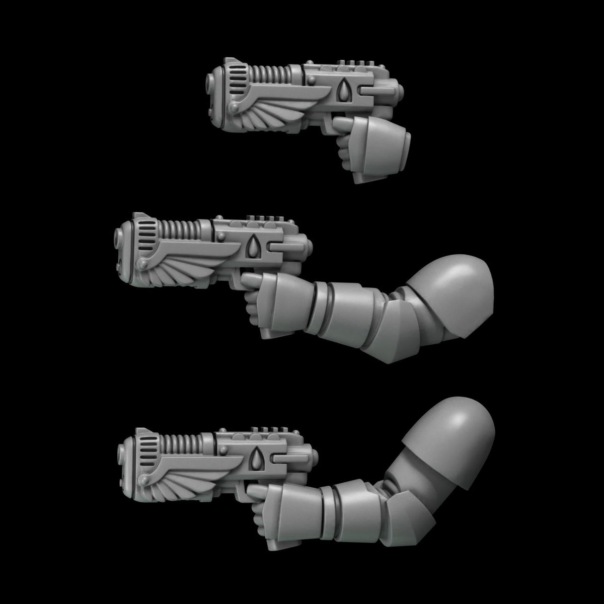 3d Printed Crimson Lords Plasma Guns by Greytide Studio