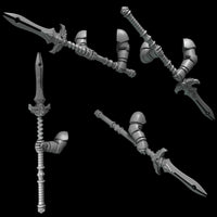 3d Printed Crimson Lords 2 Handed Spear Set  by Greytide Studio