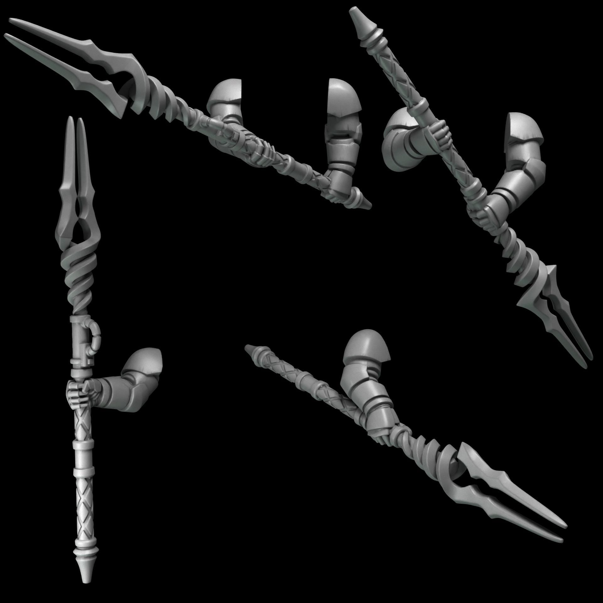 3d Printed Crimson Lords 2 Handed Spear Set  by Greytide Studio