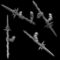 3d Printed Crimson Lords 2 Handed Spear Set  by Greytide Studio