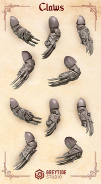 3d Printed Crimson Lords Claws x10 by Greytide Studio