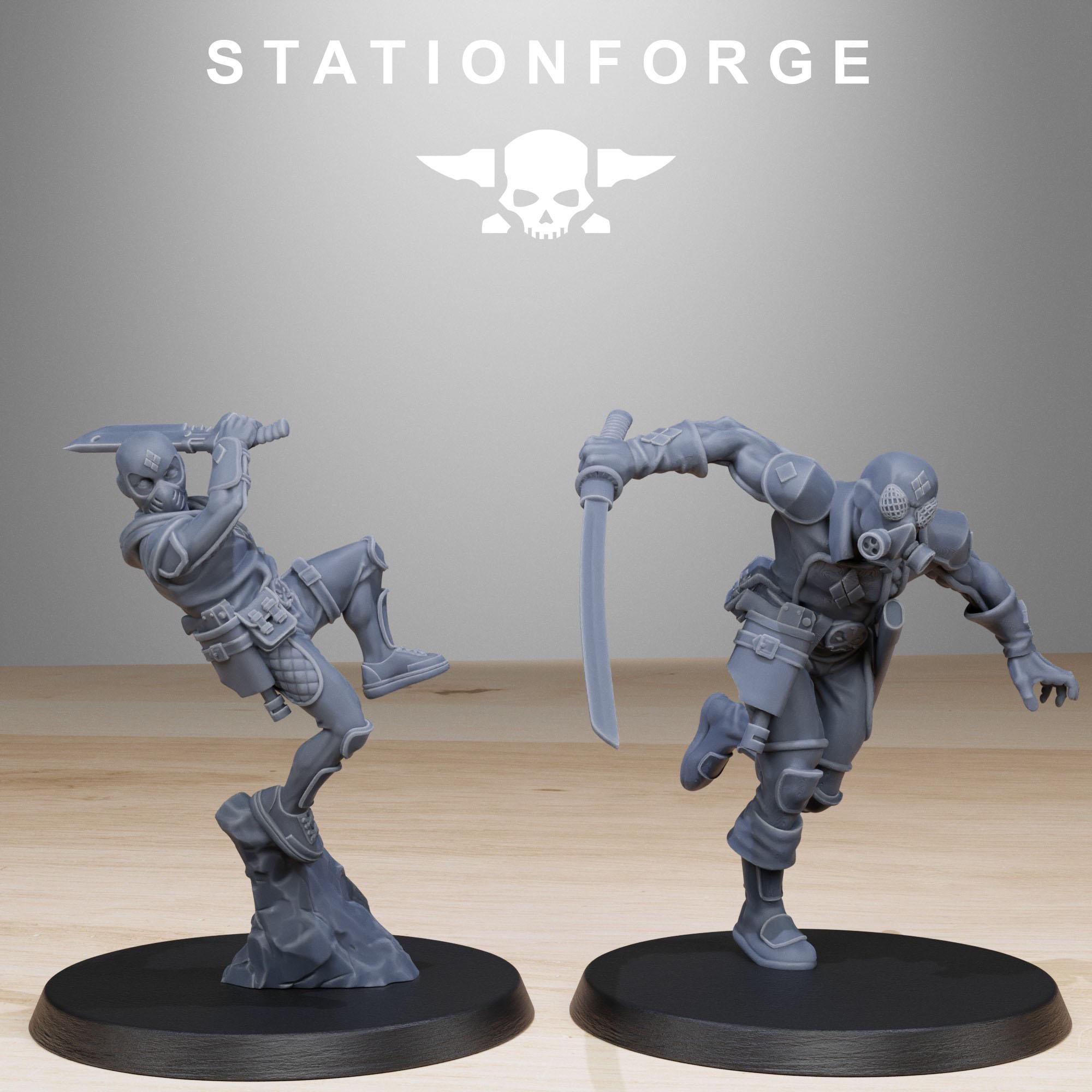 3D Printed GrimCorp Jesters by StationForge Miniatures