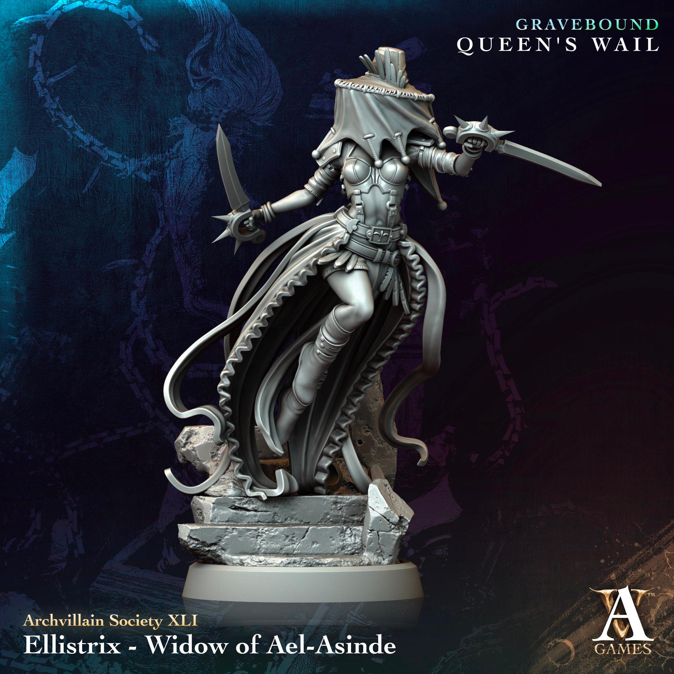 3D Printed Ellistrix - Widow of Ael-Asinde by Archvillain Games