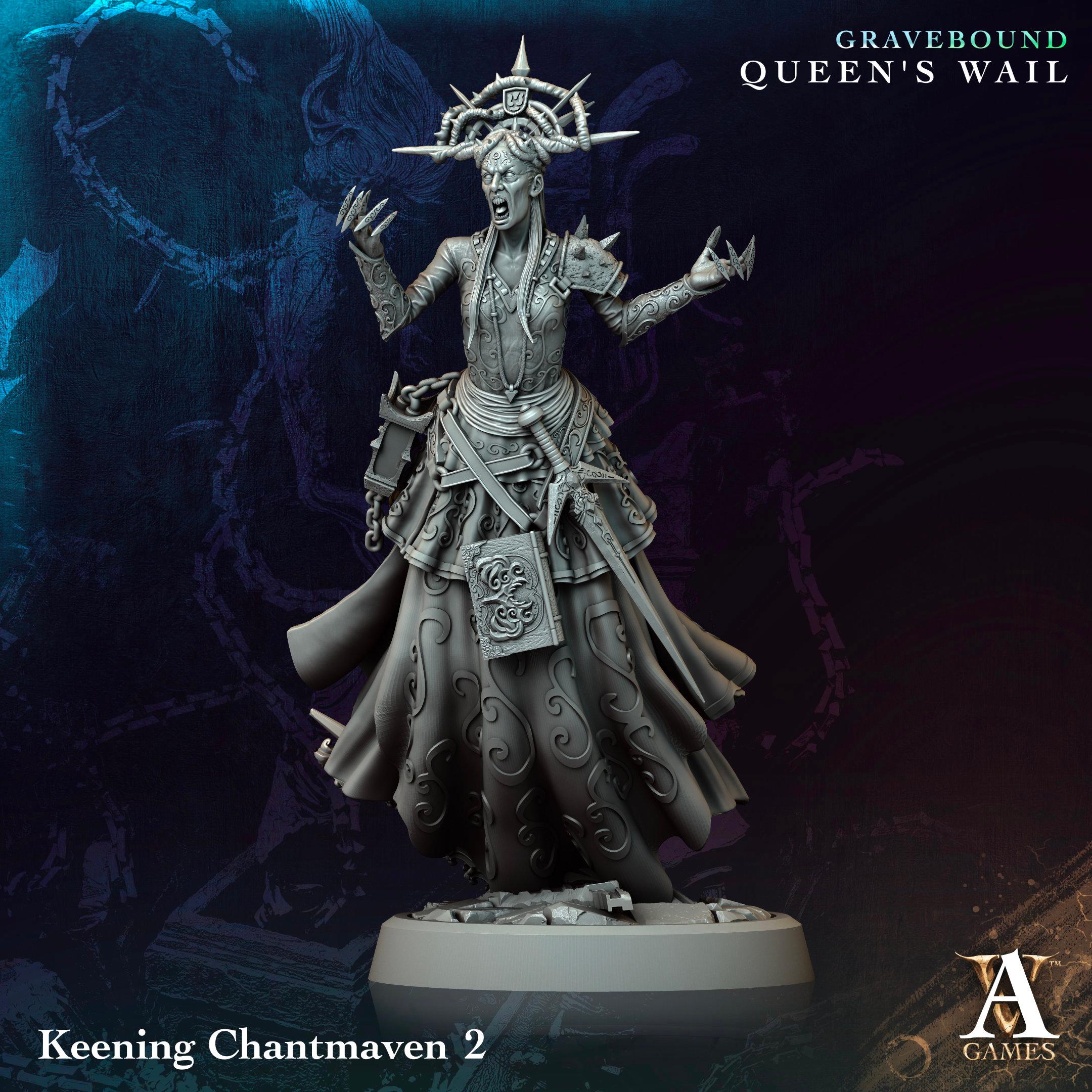 3D Printed Keening Chantmaven by Archvillain Games