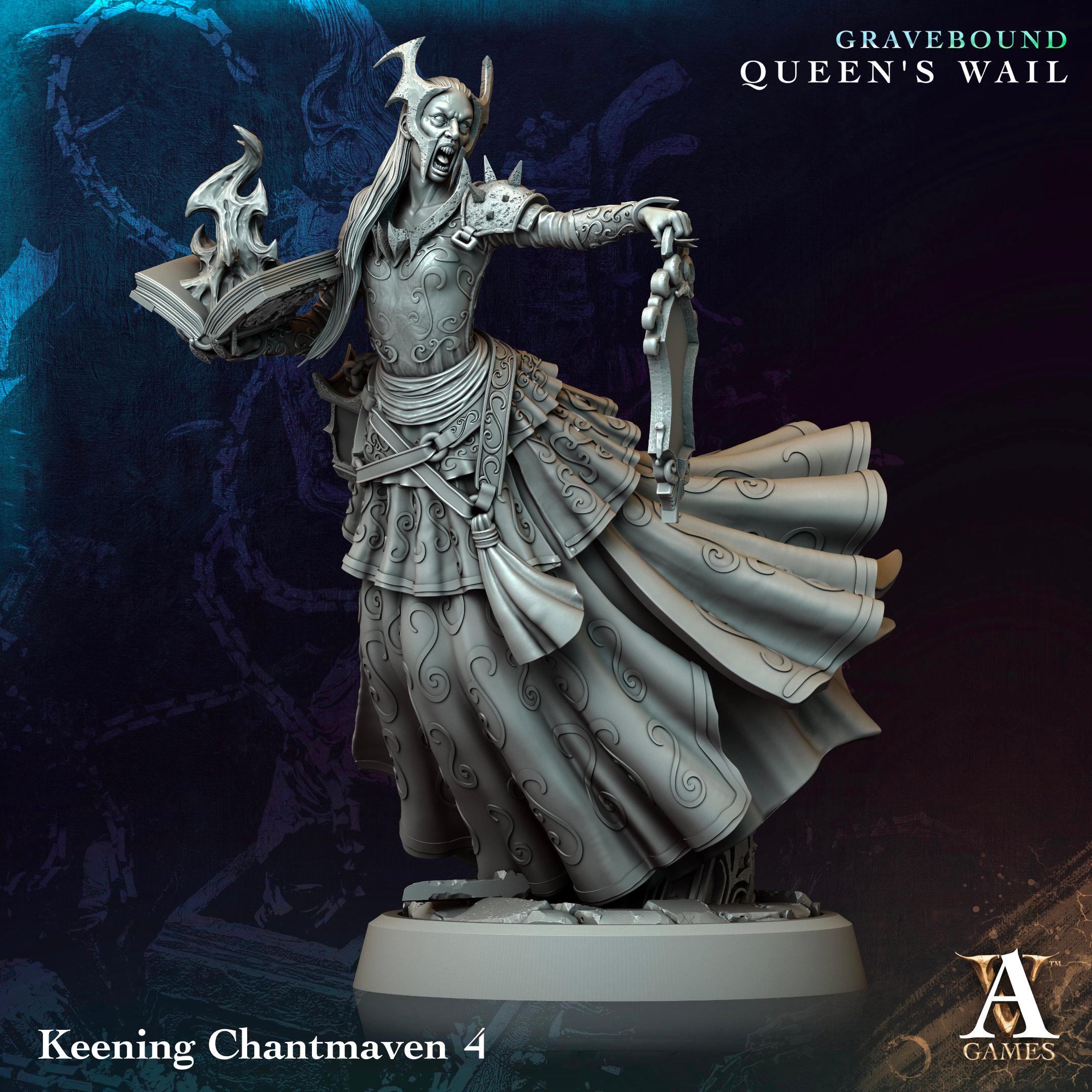 3D Printed Keening Chantmaven by Archvillain Games