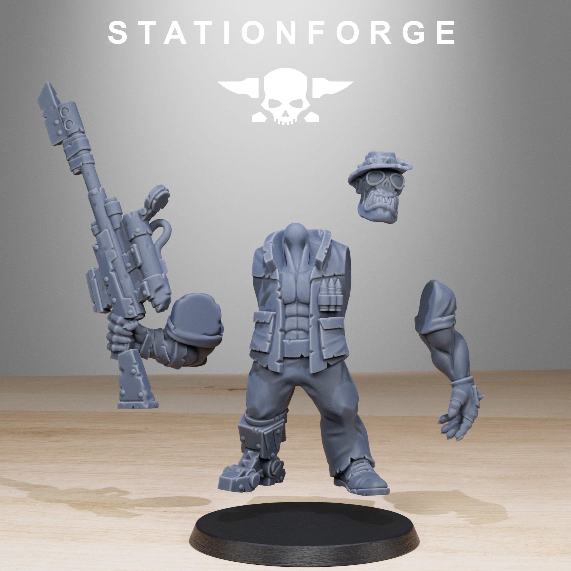 3D Printed Orkaz Team Fighters by StationForge Miniatures