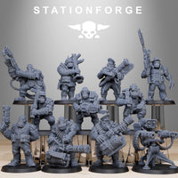 3D Printed Orkaz Team Fighters by StationForge Miniatures