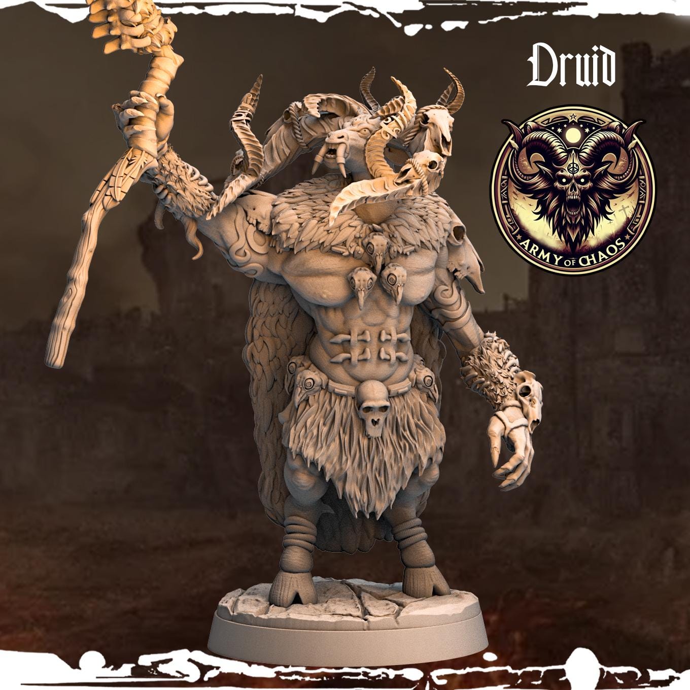 3D Printed Chaos Beast Druids by Monolith Arts