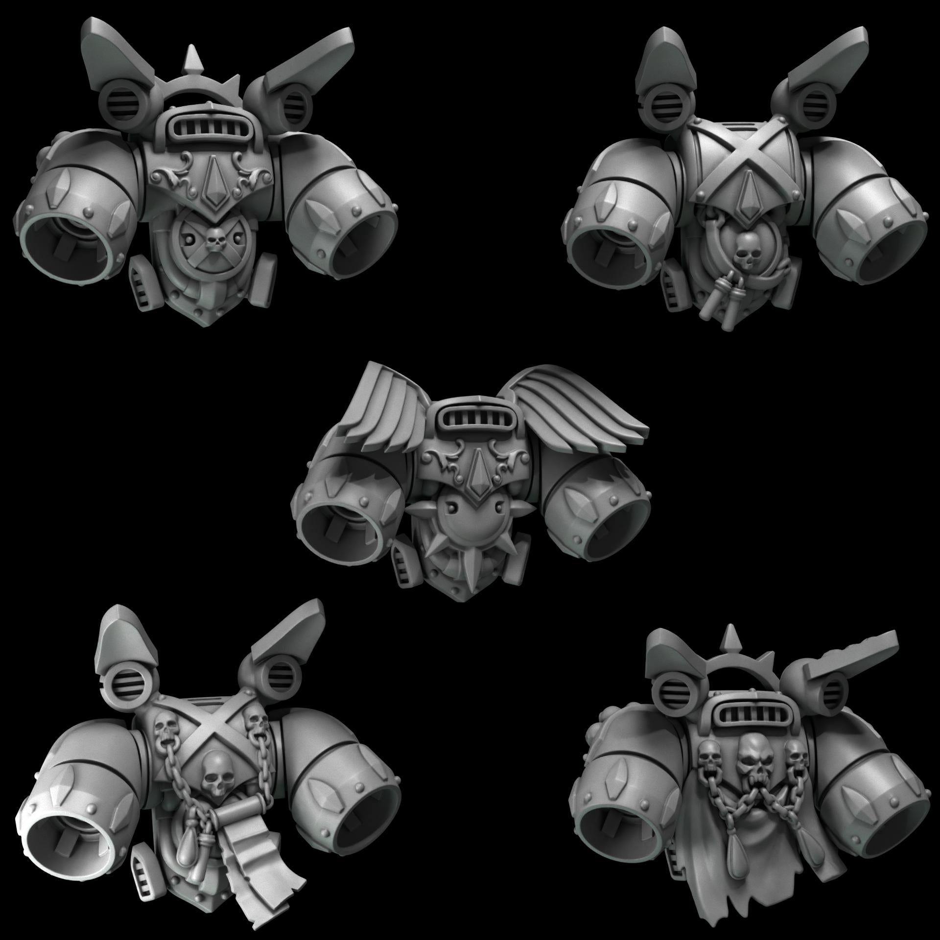 3d Printed Crimson Lords Jetpack Set #2  by Greytide Studio