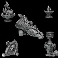 3d Printed Crimson Lords Basing Bits by Greytide Studio