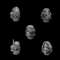 3d Printed Crimson Lords Tactical Heads x10 by Greytide Studio