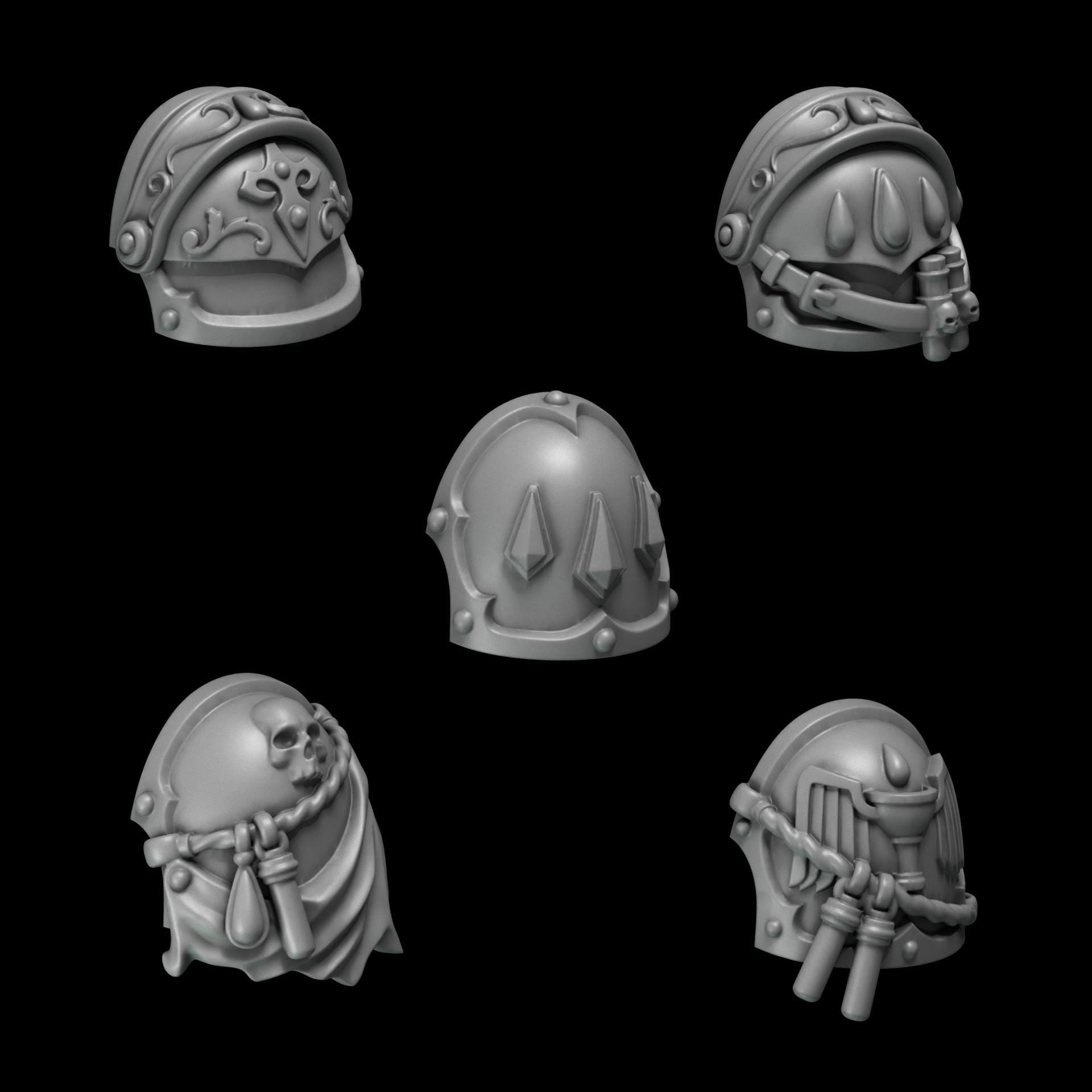 3d Printed Crimson Lords Tactical Shoulderpads #4 x10 by Greytide Studio
