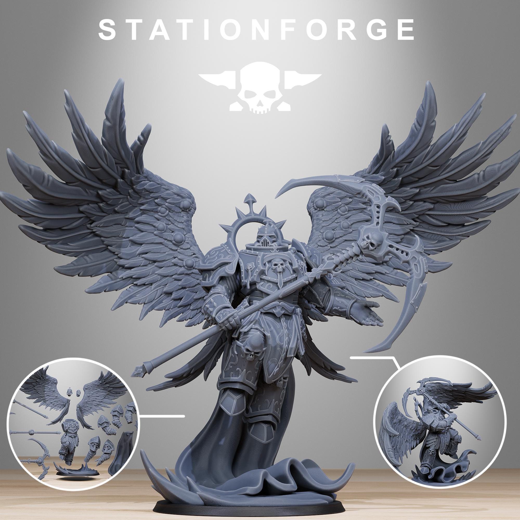 3D Printed Corrupted Archon Angel by StationForge Miniatures