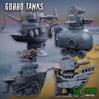 3d Printed Gobbo Tanks by Mekka Miniatures
