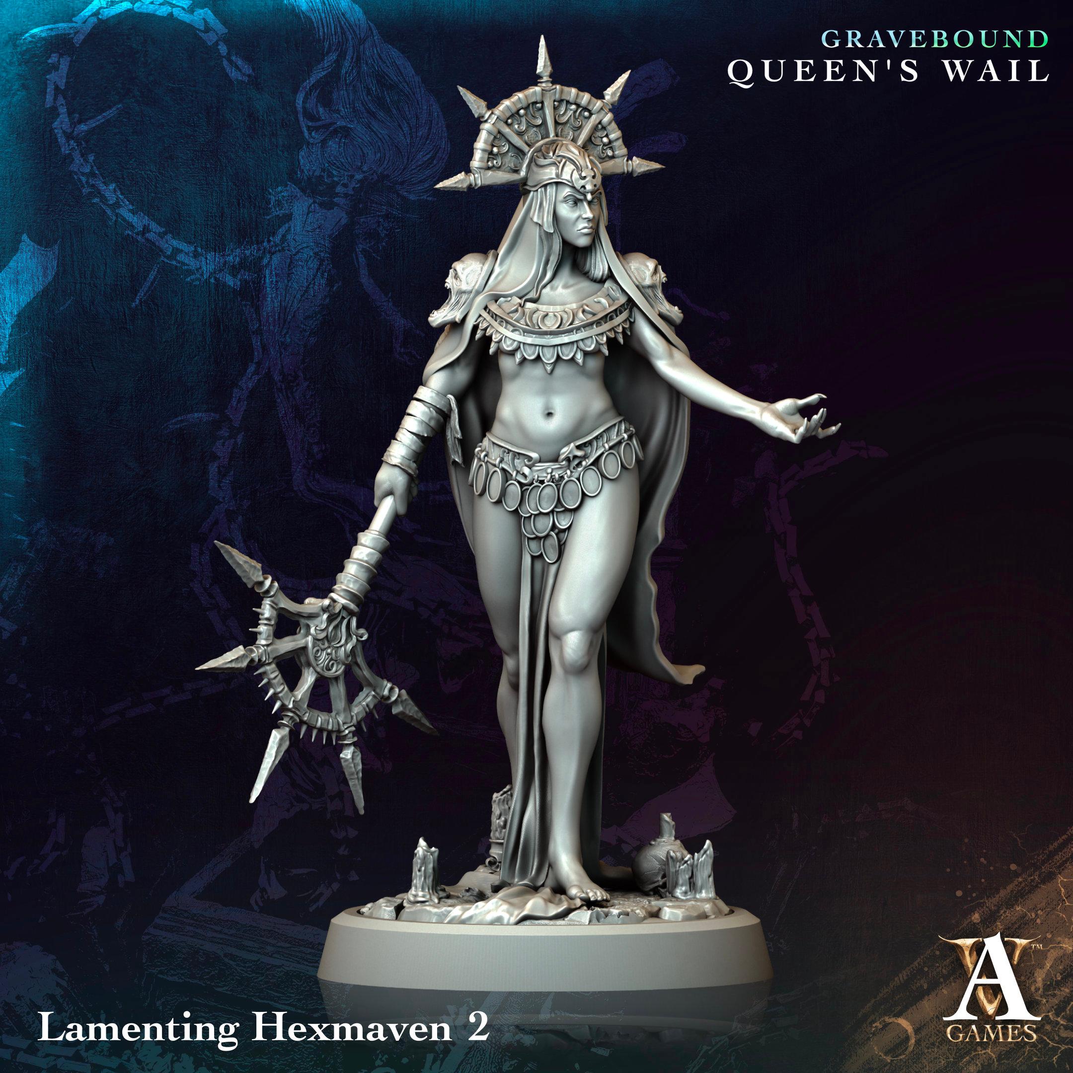3D Printed Lamenting Hexmaven by Archvillain Games