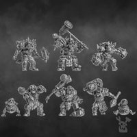 3d Printed Orc Head Crackaz Mob by DakkaDakka Miniatures
