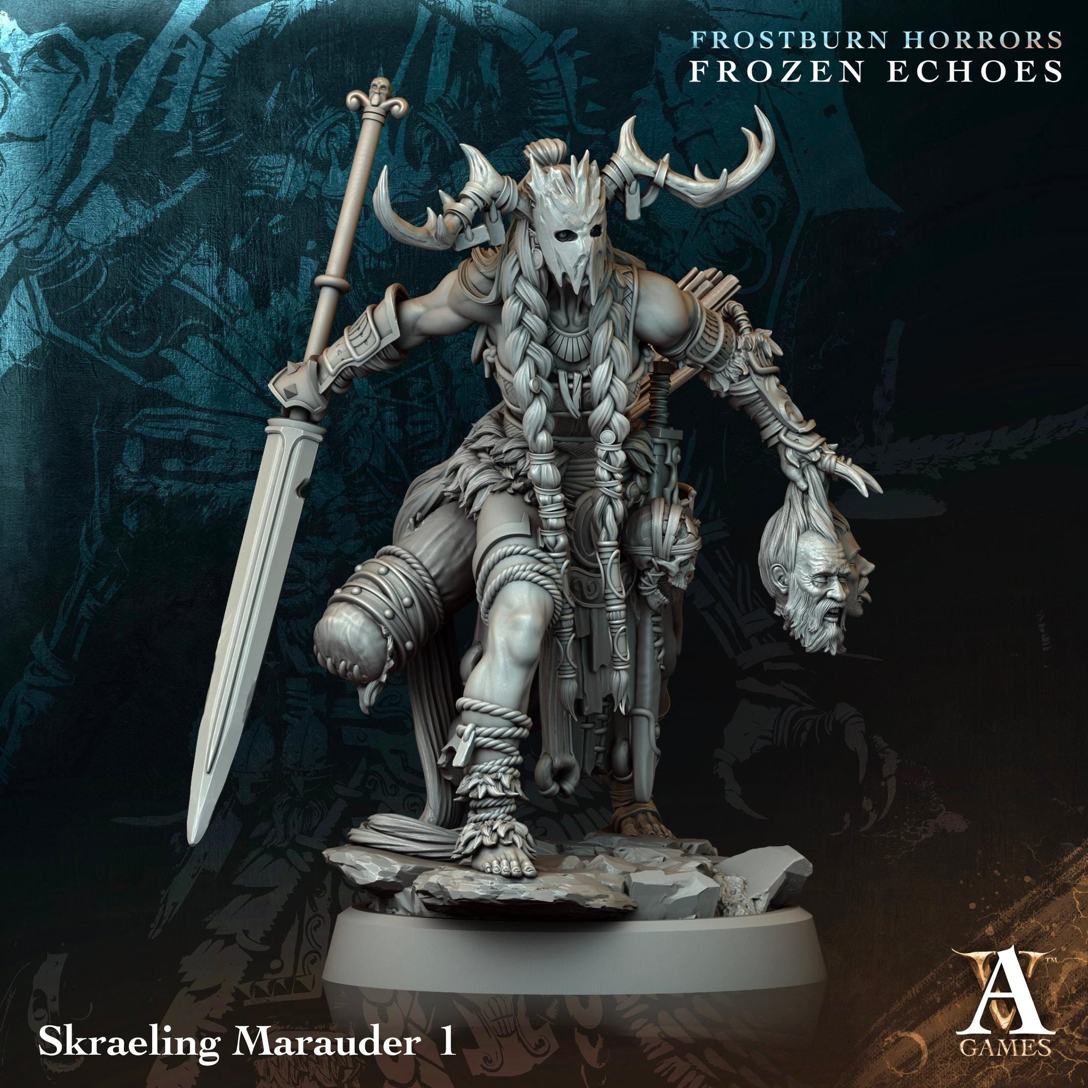 3D Printed Skraeling Marauders by Archvillain Games