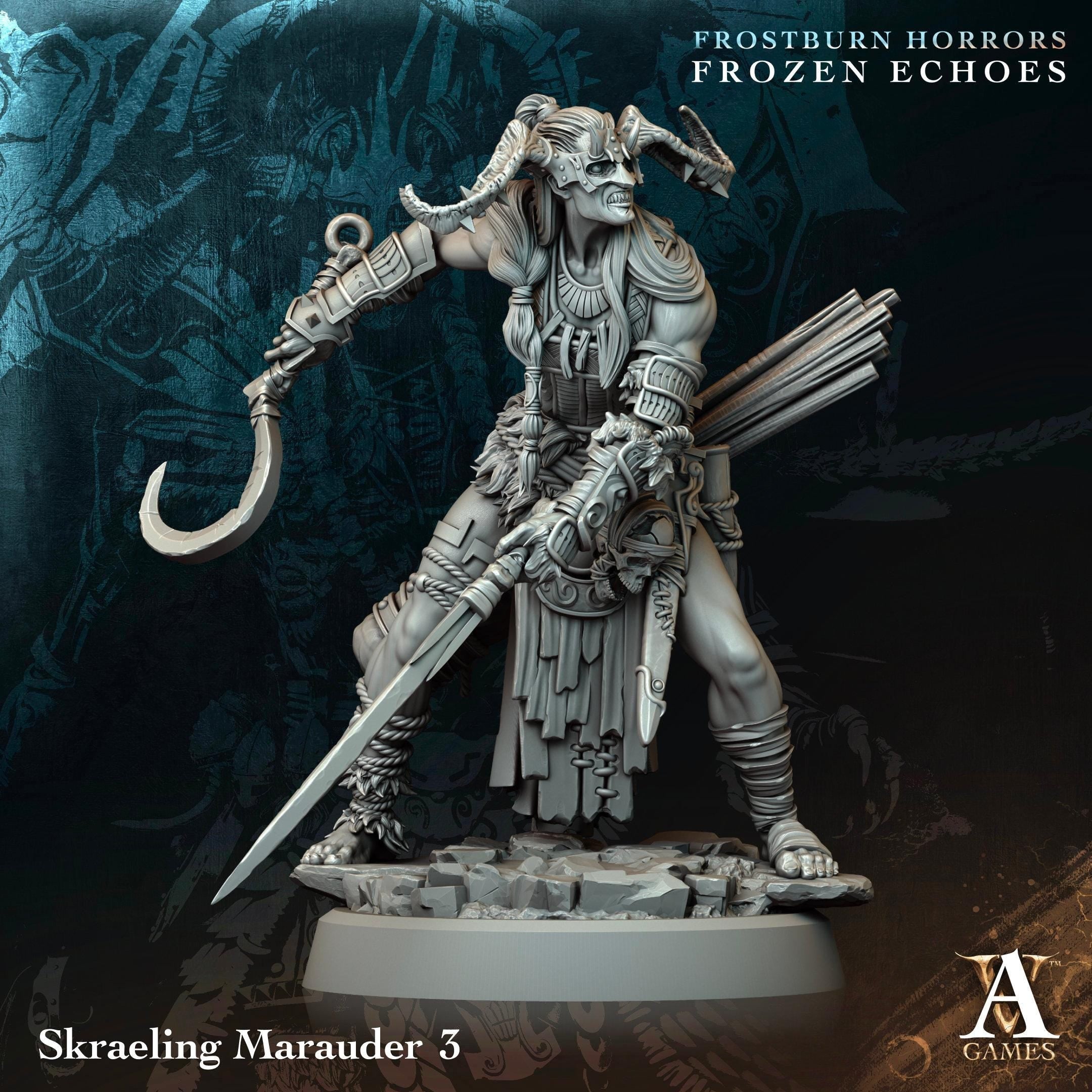 3D Printed Skraeling Marauders by Archvillain Games