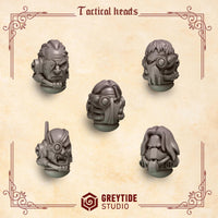 3d Printed Crimson Lords Tactical Heads x10 by Greytide Studio