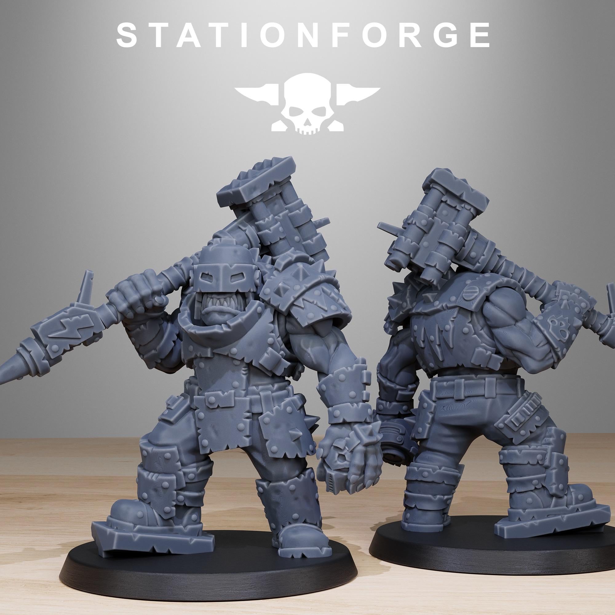 3D Printed Orkaz Smashaz by StationForge Miniatures