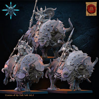 3D Printed Chaos Barbarian Riders x3 by Lost Kingdom Miniatures