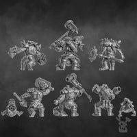 3d Printed Orc Head Crackaz Mob by DakkaDakka Miniatures