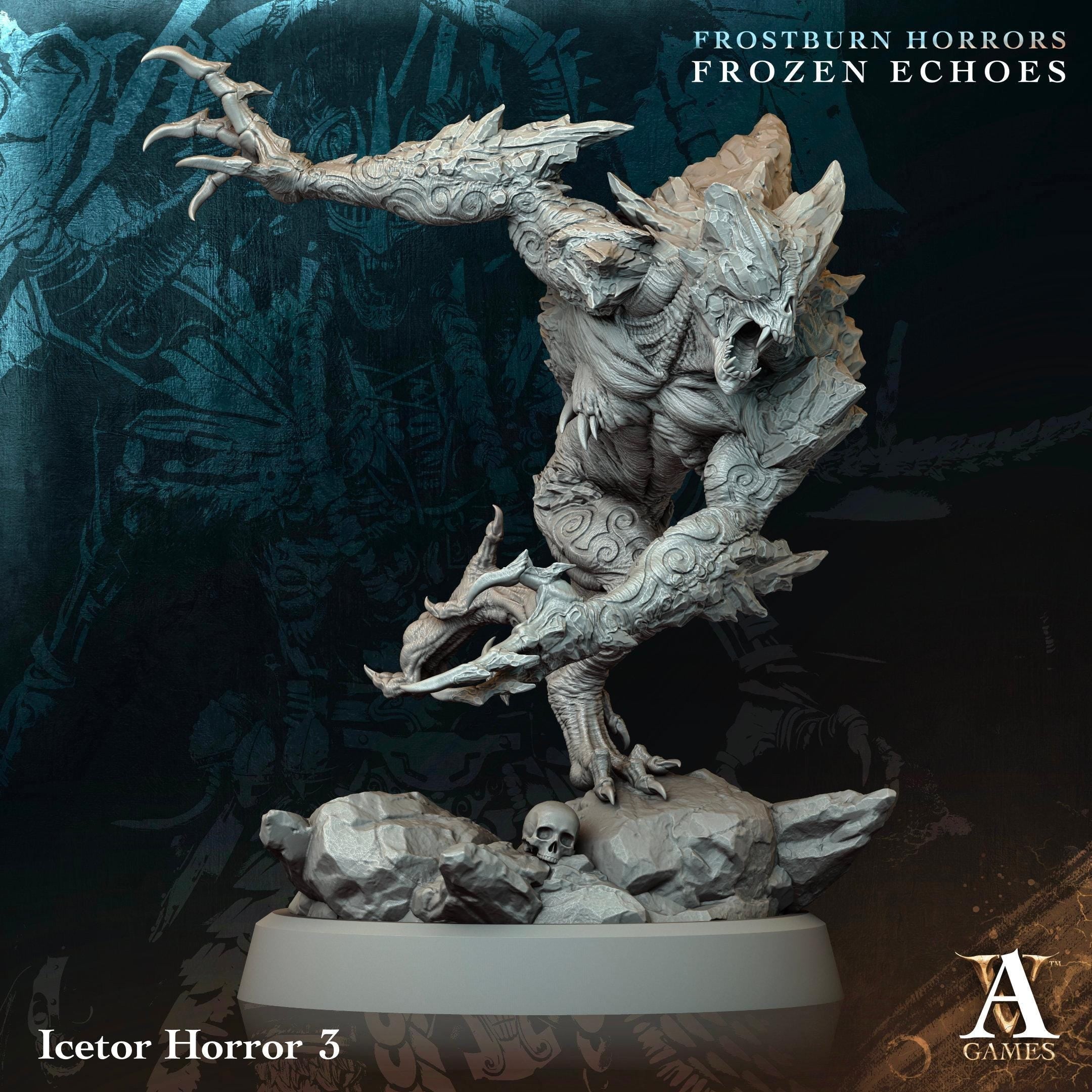 3D Printed Icetor Horrors by Archvillain Games