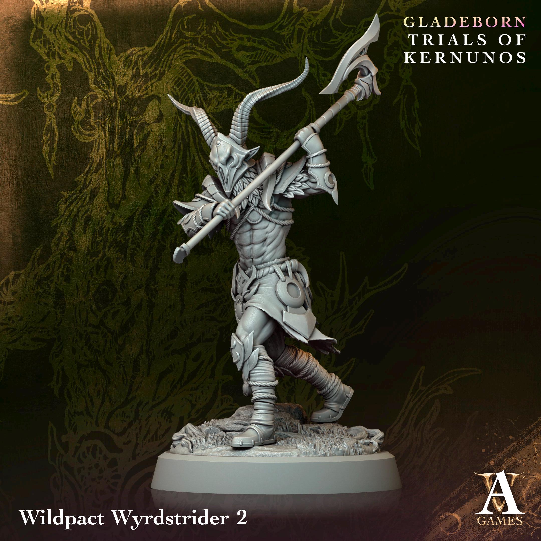 3D Printed Wildpact Wyrdstriders by Archvillain Games
