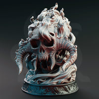 3D Printed Giant Flaming Infernal Skull by DM Stash