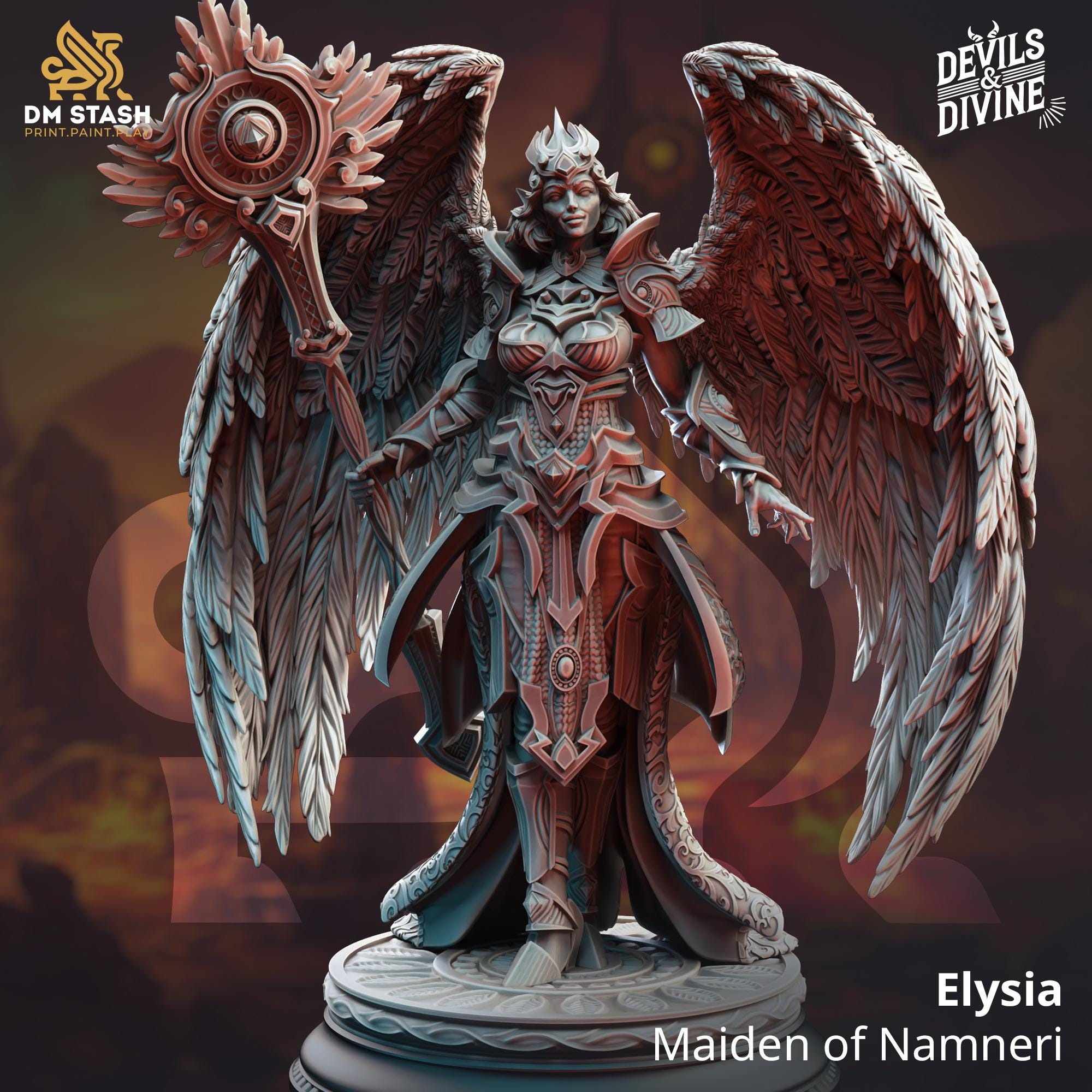 3D Printed Angelic Cleric by DM Stash