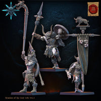 3D Printed Chaos Barbarian Command Group by Lost Kingdom Miniatures