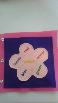 Build Your Own Felt Quiet Book - Page by Page Felt Flower Puzzle - Learn Your Colors - Durable - BIG FRENCHIES