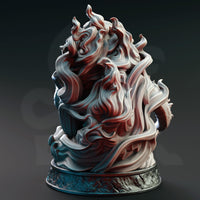 3D Printed Giant Flaming Infernal Skull by DM Stash