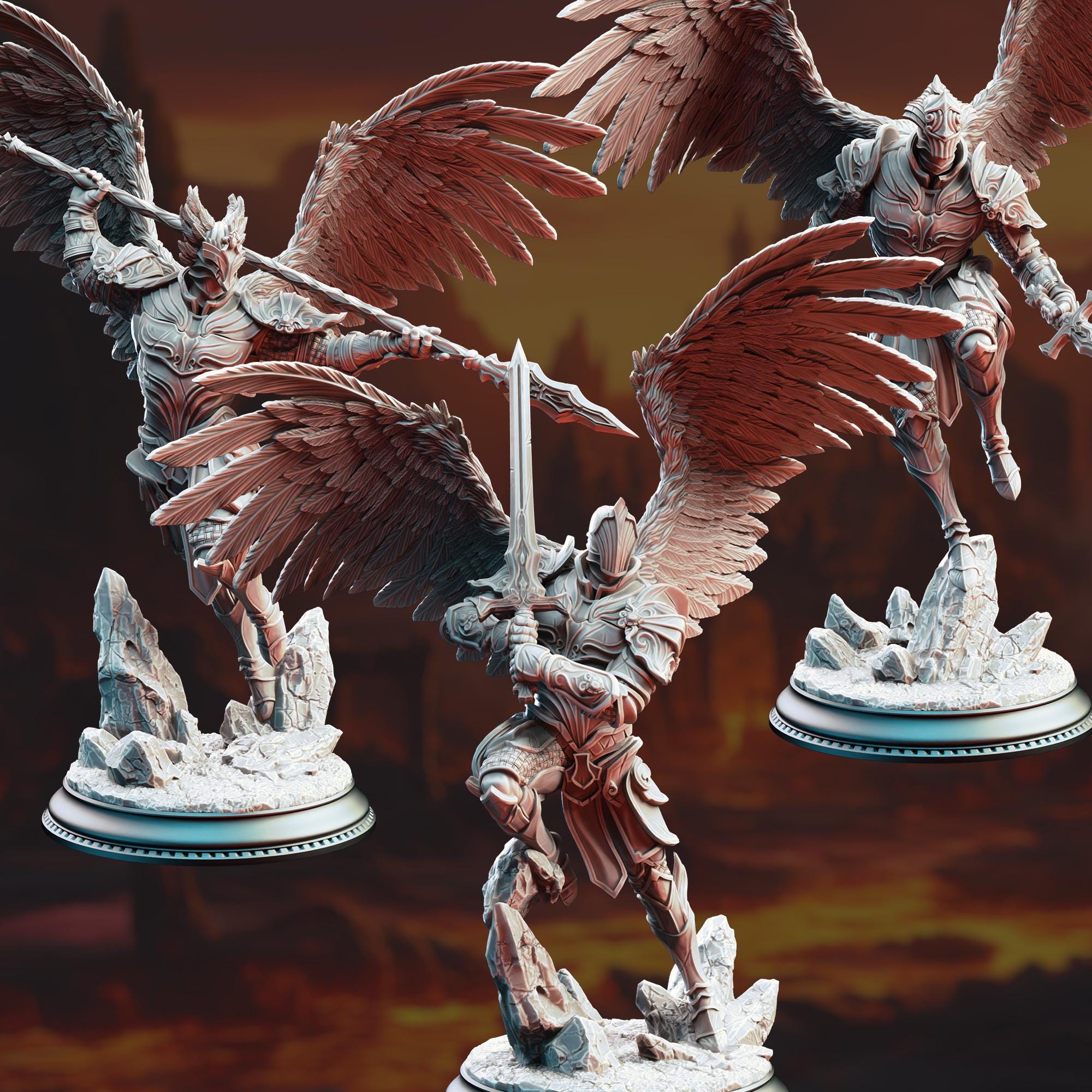 3D Printed Angelic Warriors by DM Stash