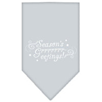 Christmas Pet and Dog Bandana Screen Printed, "Season's Greetings"
