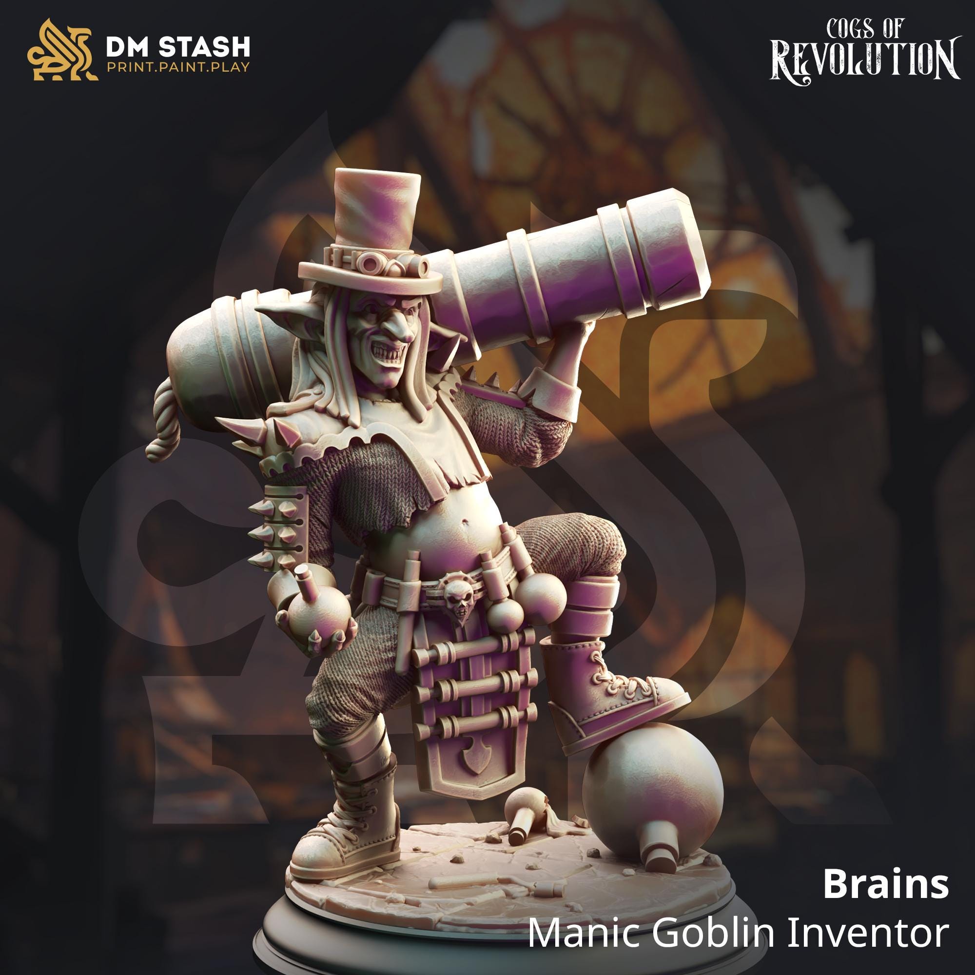 3D Printed Manic Goblin Inventor by DM Stash