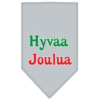Christmas Pet and Dog Bandana Screen Printed, "Hyvää Joulua"