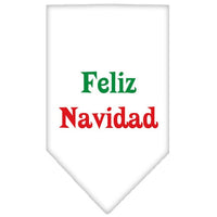 Christmas Pet and Dog Bandana Screen Printed, "Feliz Navidad"